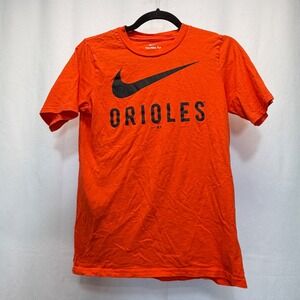 Baltimore Orioles Nike T-Shirt Kids Youth Large 14/16 Orange MLB Graphic Tee